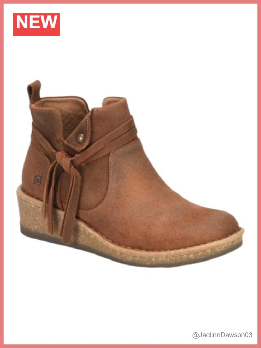 Handcrafted Suede Ankle Boots with Tassels Zip Closure